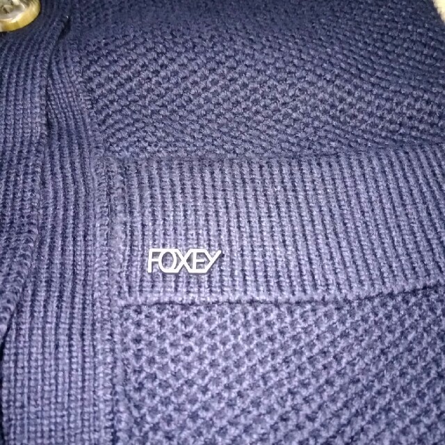 FOXEY(フォクシー)のフォクシー　ジャケット　コーディガン　ネイビー　42 レディースのジャケット/アウター(ニットコート)の商品写真