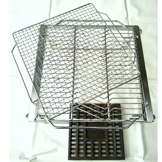 スノーピーク 焚火台M用 グリルブリッジ グリルネット 焼き網 炭床S