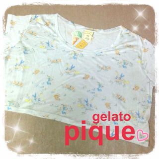 ジェラートピケ(gelato pique)の新品！ジェラピケ♡ショート丈ワイドT(Tシャツ(半袖/袖なし))