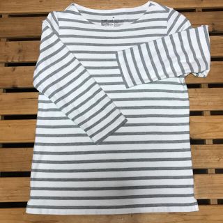 ムジルシリョウヒン(MUJI (無印良品))の無印良品 太番手ボーダー七分袖Tシャツ(カットソー(長袖/七分))