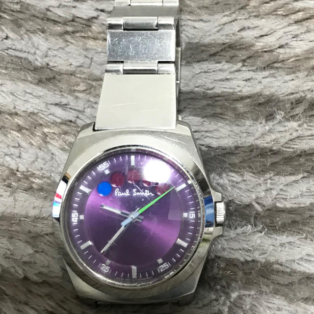 Paul Smith 男性腕時計 ファイブアイズ パープル文字盤 ※要電池交換 | フリマアプリ ラクマ