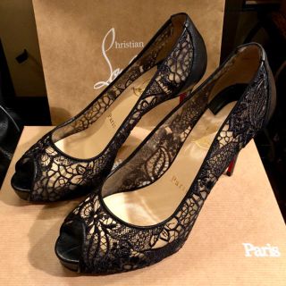 クリスチャンルブタン(Christian Louboutin)のクリスチャンルブタン オープントゥ レースパンプス(ハイヒール/パンプス)