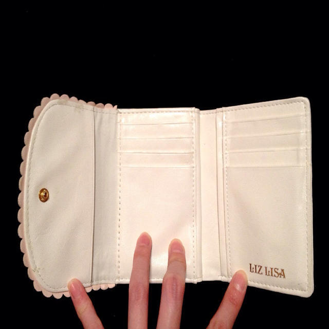 LIZ LISA(リズリサ)のLIZLISA姫可愛い白ピンクリボン財布 レディースのファッション小物(財布)の商品写真