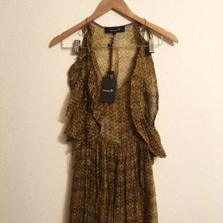 イザベルマラン(Isabel Marant)の新品タグ付 イザベルマランエトワール シルクフリルワンピース(ひざ丈ワンピース)