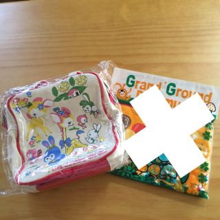 グラグラ(GrandGround)の新品✨グラグラムゥ✖︎CHICHIコラボ♡はんぷBAG(レッド)✨(トートバッグ)