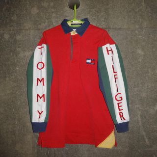 トミーヒルフィガー(TOMMY HILFIGER)の値下げ可！90s TOMMY HILFIGER ラガーシャツ(Tシャツ/カットソー(七分/長袖))