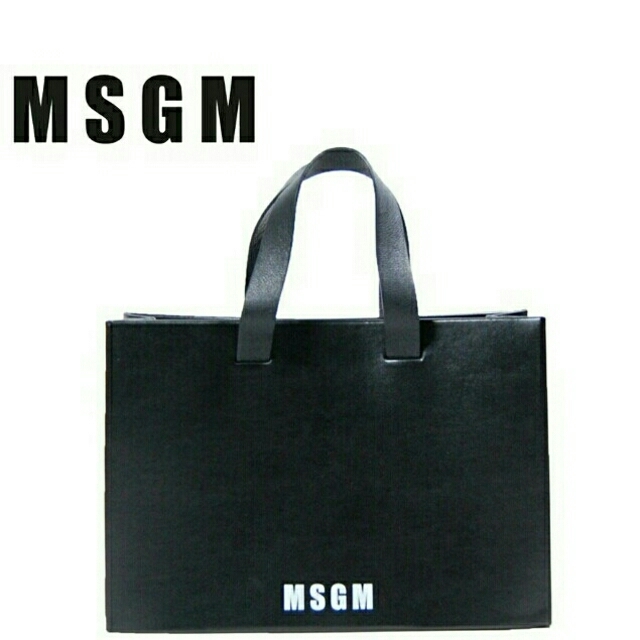 MSGM エムエスジーエム バッグ 鞄 黒 ブラック ハンドバッグ