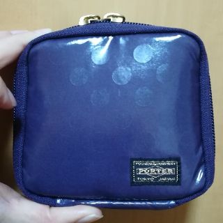 ポーター(PORTER)のPORTER  GIRL 　パープル　水玉　コンパクトなお財布(財布)