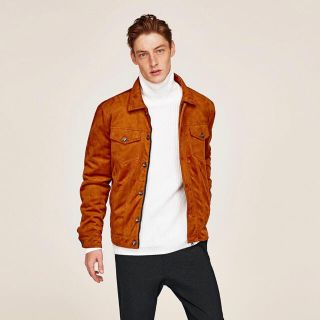 ザラ(ZARA)のZARA MAN フェイクスウェードブルゾン 最終値下げ(ブルゾン)