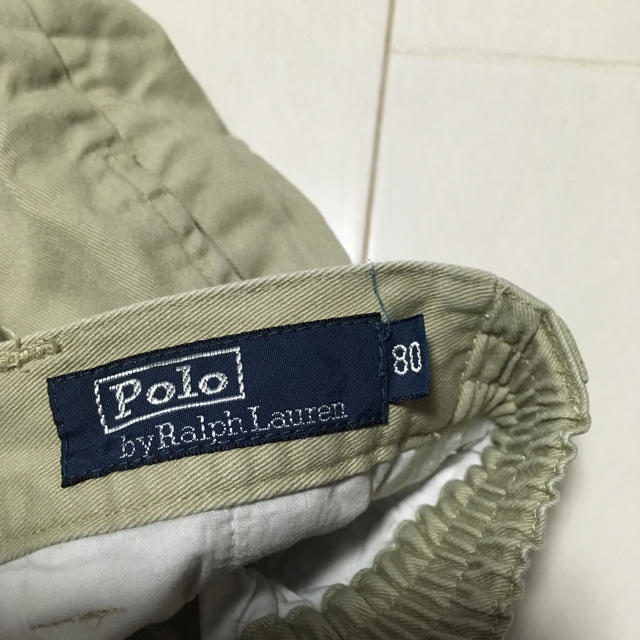 POLO RALPH LAUREN(ポロラルフローレン)のラルフ・ローレン ベビー チノパン ショートパンツ ベージュ キッズ/ベビー/マタニティのベビー服(~85cm)(パンツ)の商品写真