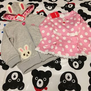 ミキハウス(mikihouse)のY♡様専用♡新品 ミキハウス うさこ長袖Tシャツ＆編みうさこパーカー 100(その他)