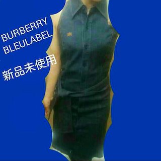バーバリーブルーレーベル(BURBERRY BLUE LABEL)の新品 BURBERRY BLEULABEL ノースリーブデニムワンピース(ひざ丈ワンピース)