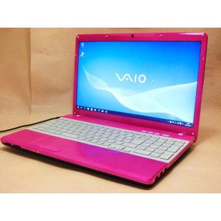 ソニー(SONY)の綺麗で可愛い！ピンクのVAIO　 Win10 鏡面仕上でピカピカ!!(ノートPC)