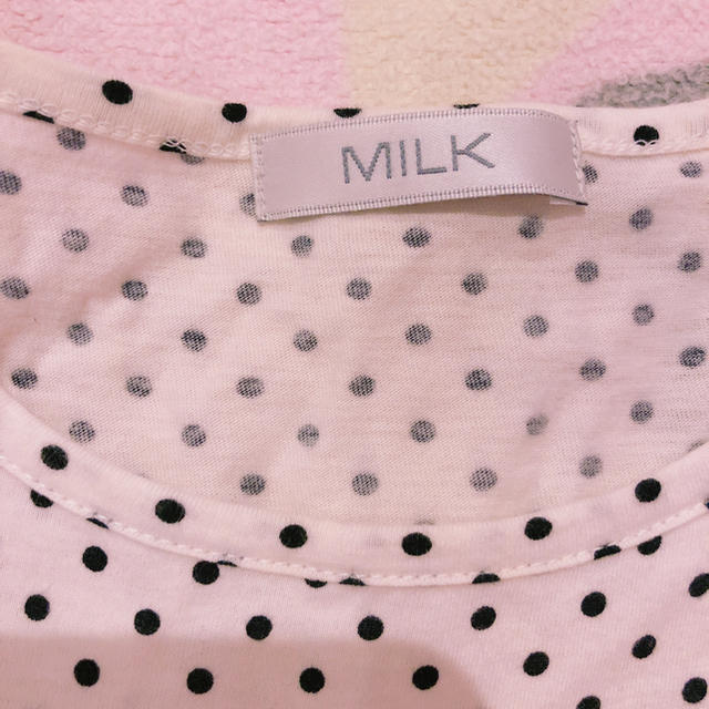 MILK(ミルク)のMILK ドット柄ミニワンピ  お買得 レディースのワンピース(ミニワンピース)の商品写真