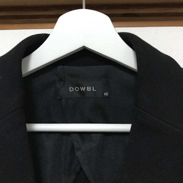 DOWBL(ダブル)のDOWBL☆美品☆未使用☆七分袖ジャケット黒ブラック☆ メンズのジャケット/アウター(テーラードジャケット)の商品写真