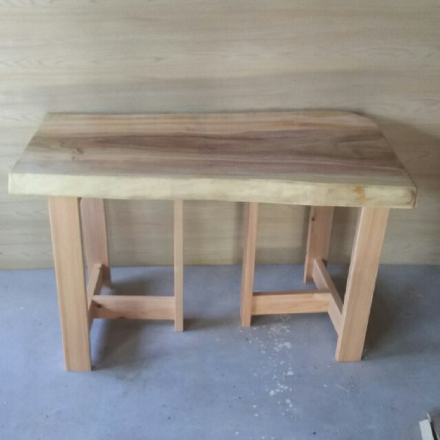 楠の木 ダイニングテーブル テーブル 座卓 桐油 一枚板インテリア/住まい/日用品