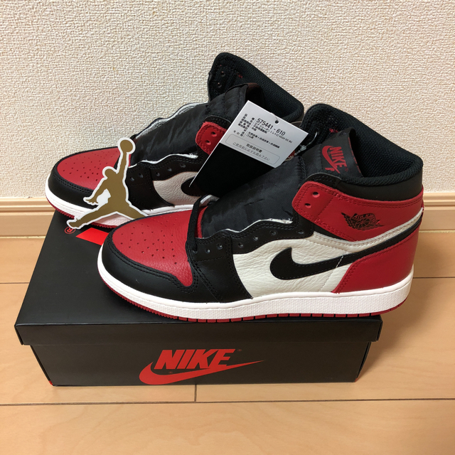 25.0cm jordan1 GS つまくろ つまあか つま赤