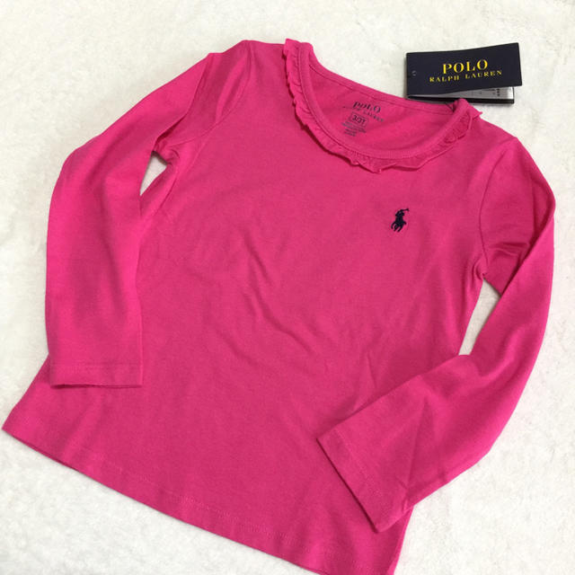 POLO RALPH LAUREN(ポロラルフローレン)のSALE♡新品✨キュートな長袖カットソー 3/3T(100) ピンク キッズ/ベビー/マタニティのキッズ服女の子用(90cm~)(Tシャツ/カットソー)の商品写真