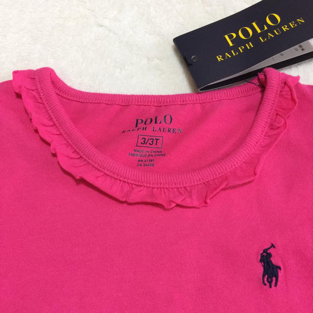 POLO RALPH LAUREN(ポロラルフローレン)のSALE♡新品✨キュートな長袖カットソー 3/3T(100) ピンク キッズ/ベビー/マタニティのキッズ服女の子用(90cm~)(Tシャツ/カットソー)の商品写真