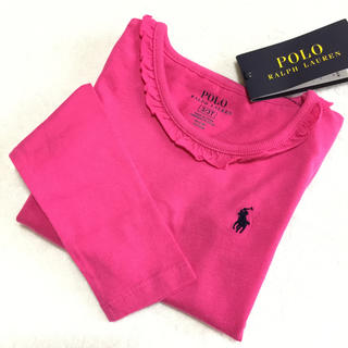 ポロラルフローレン(POLO RALPH LAUREN)のSALE♡新品✨キュートな長袖カットソー 3/3T(100) ピンク(Tシャツ/カットソー)