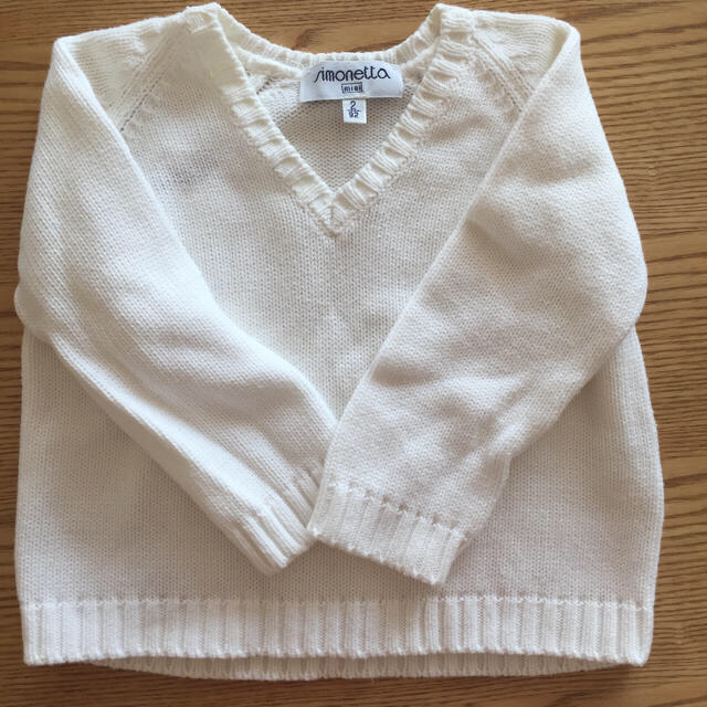 Simonetta(シモネッタ)のちっちさま専用 シモネッタ白セーター キッズ/ベビー/マタニティのキッズ服女の子用(90cm~)(ニット)の商品写真