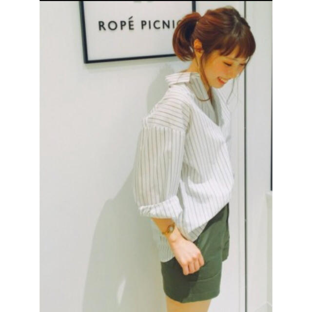 Rope' Picnic(ロペピクニック)のスキッパーブラウス   ストライプ レディースのトップス(シャツ/ブラウス(長袖/七分))の商品写真