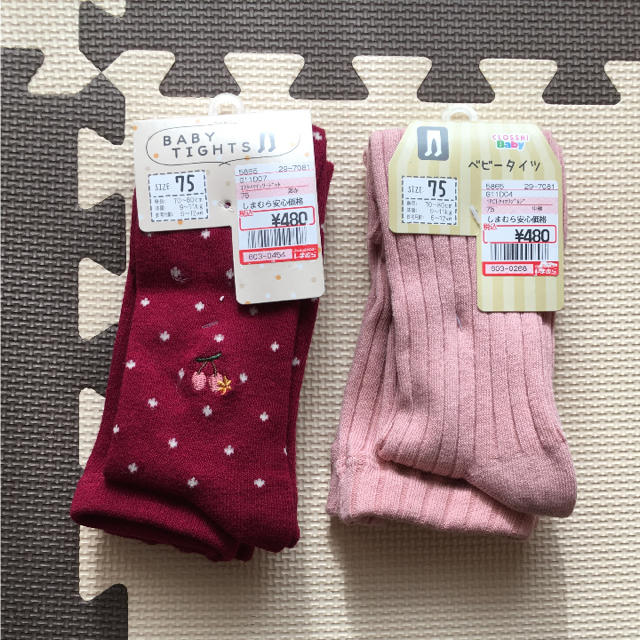 しまむら 【新品・タグ付】しまむら 75 * ベビータイツセット①の通販 by cocoa* 75 ベビー タイツ セット