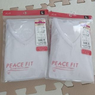 イオン(AEON)の【新品・未使用】PEACE FIT Vネック9分袖接触温感インナー2点 L(Tシャツ/カットソー(七分/長袖))