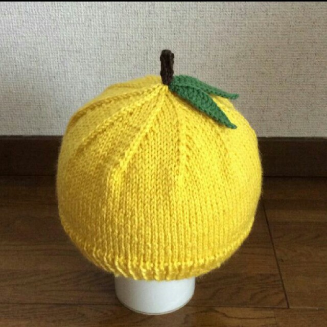 ゆず　帽子　ハンドメイド