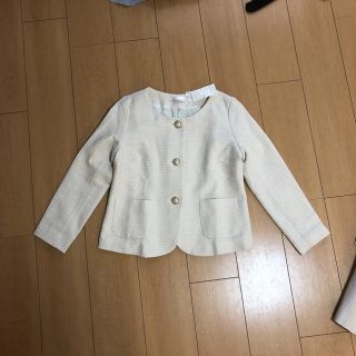 テチチ(Techichi)のトマト様専用！te chichi ツイード ノーカラー ジャケット 生成 M(ノーカラージャケット)