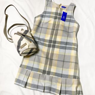 バーバリーブルーレーベル(BURBERRY BLUE LABEL)の定価3.9万円/ ブルーレーベル チェックワンピ(ひざ丈ワンピース)