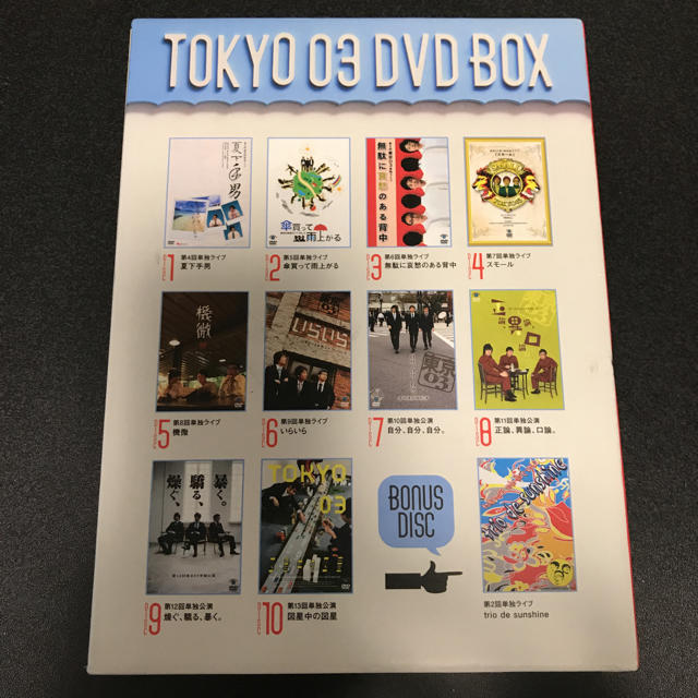完全生産限定盤！東京03 お笑い ライブ  DVD-BOX エンタメ/ホビーのDVD/ブルーレイ(お笑い/バラエティ)の商品写真