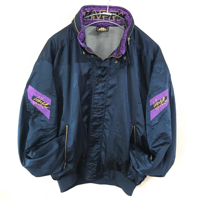 上美品 90s ♪ KAPPA ナイロンブルゾン 紺 レディース  L カッパ