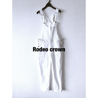 ロデオクラウンズ(RODEO CROWNS)のRodeo Crowns ホワイト オーバーオール サロペット 2 未使用品(サロペット/オーバーオール)