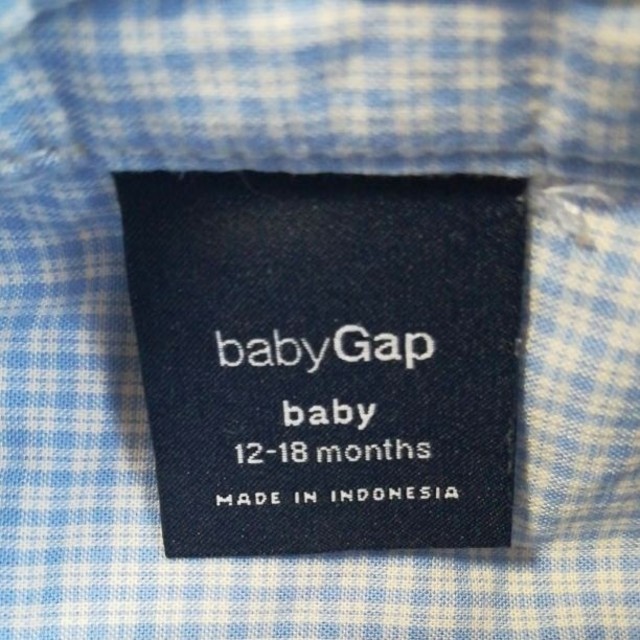 babyGAP(ベビーギャップ)のベビーギャップ　シャツロンパース　80cm キッズ/ベビー/マタニティのベビー服(~85cm)(ロンパース)の商品写真