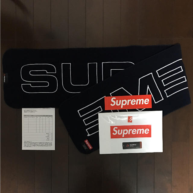 Supreme Polartec® Logo Scarf  色:ネイビー