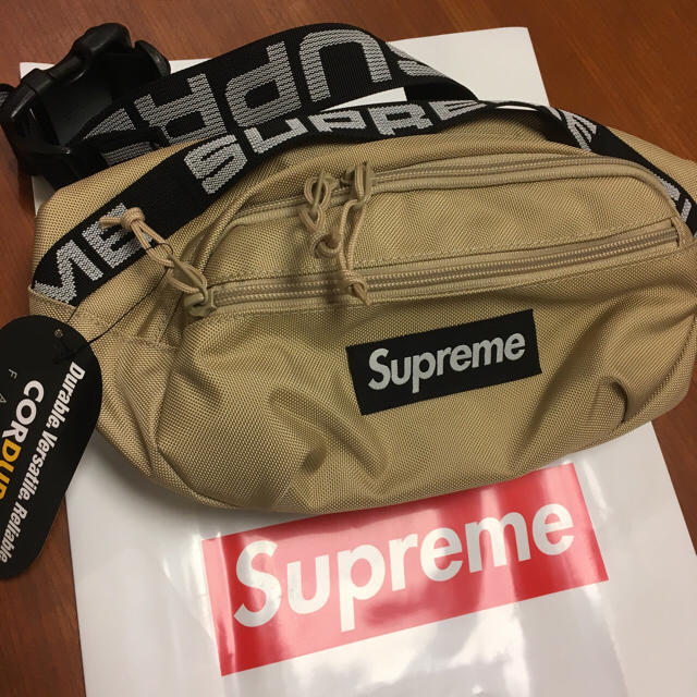 18ss Supreme Waist Bag TAN ウエストバッグ ベージュメンズ