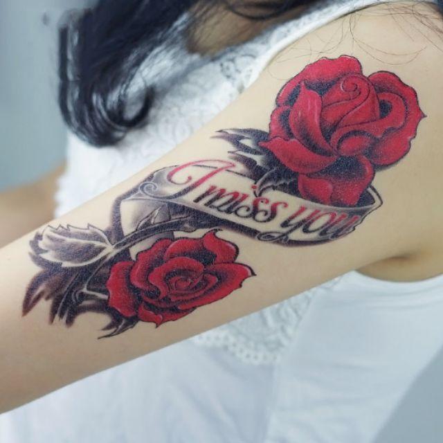 タトゥーシール 薔薇 かわいい 花 フラワー刺青 ローズの通販 By えごま ラクマ