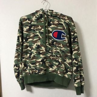 チャンピオン(Champion)のブルズさま専用 チャンピオン デカロゴ パーカー 迷彩 希少 L size(パーカー)