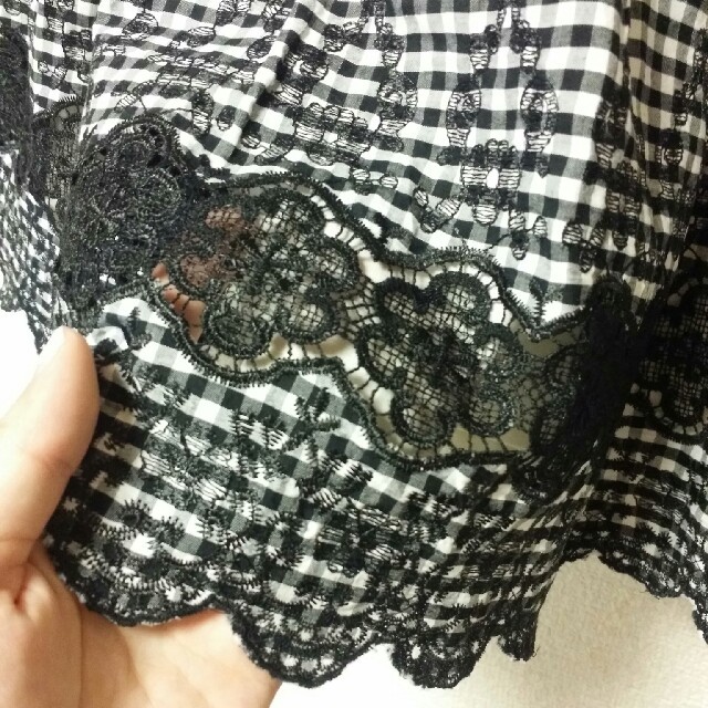 axes femme(アクシーズファム)のアクシーズファム♡黒ギンガムチェックスカート レディースのスカート(ひざ丈スカート)の商品写真