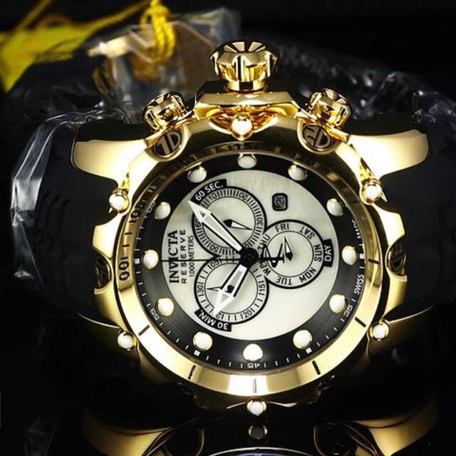INVICTA(インビクタ)のたつ様専用 Invicta Sea Dragon ゴールド&ホワイト定価19万 メンズの時計(腕時計(アナログ))の商品写真