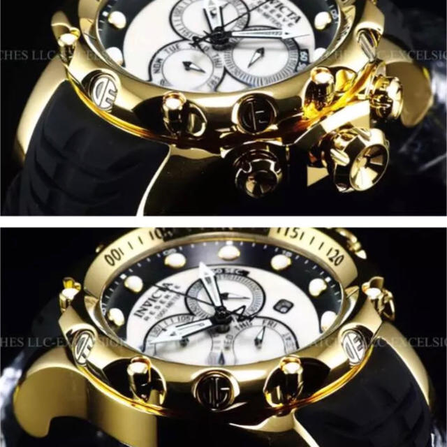 INVICTA(インビクタ)のたつ様専用 Invicta Sea Dragon ゴールド&ホワイト定価19万 メンズの時計(腕時計(アナログ))の商品写真