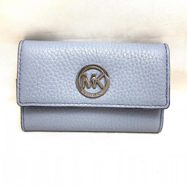 Michael Kors(マイケルコース)のマイケルコース レザーファルトン キーケース 35H5GFTP3L ペイルブルー レディースのファッション小物(キーケース)の商品写真