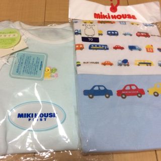 ミキハウス(mikihouse)の新品未開封‼︎ミキハウス 肌着 70センチ 赤ちゃん 出産準備(パジャマ)