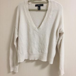 フォーエバートゥエンティーワン(FOREVER 21)のForever21 セーターニット White レディース 短めトップス(ニット/セーター)