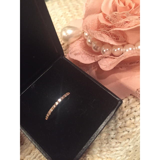 Minions様専用K18 ピンクゴールド ダイヤモンドリング レディースのアクセサリー(リング(指輪))の商品写真