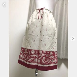 ペイズリーシフォンスカート♡新品(ひざ丈スカート)