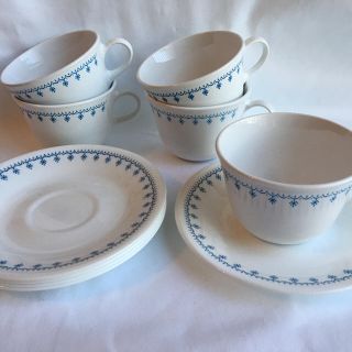 コレール(CORELLE)のコーニング社  コレール  カップ&ソーサー5客セット 送料込み(グラス/カップ)