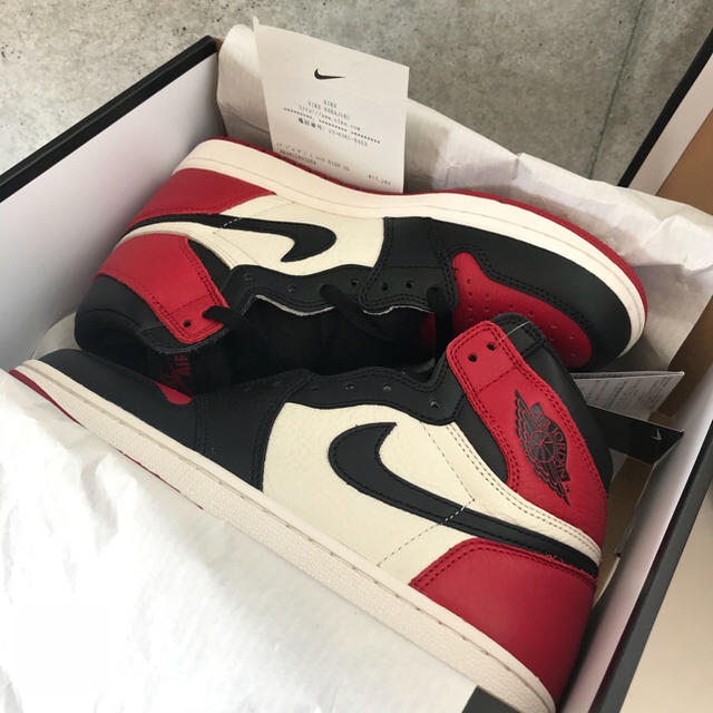 【最安値・メンズ25㎝・新品】AIR JORDAN 1 OG BRED TOE