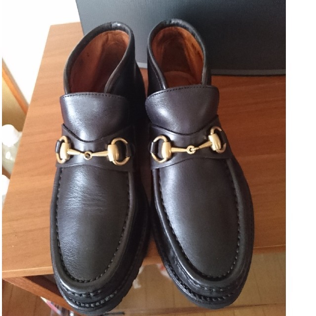 Gucci(グッチ)のGUCCIグッチ ビットブーツ ローファー モカシン 23㎝ 黒  レディースの靴/シューズ(ローファー/革靴)の商品写真